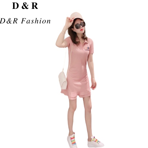 Váy suông polo dáng dài thiết kế trung niên DR Fashion hàng nhập quảng Châu đi chơi dự tiệc  sang tr