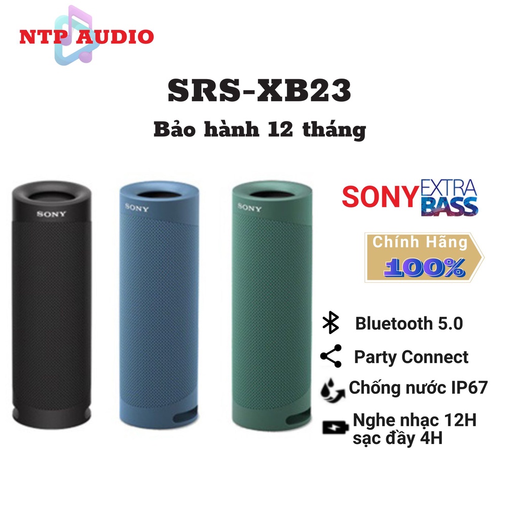 Loa Bluetooth Sony SRS - XB23 ( SRS-XB23 ) New, Fullbox- Hàng Chính Hãng