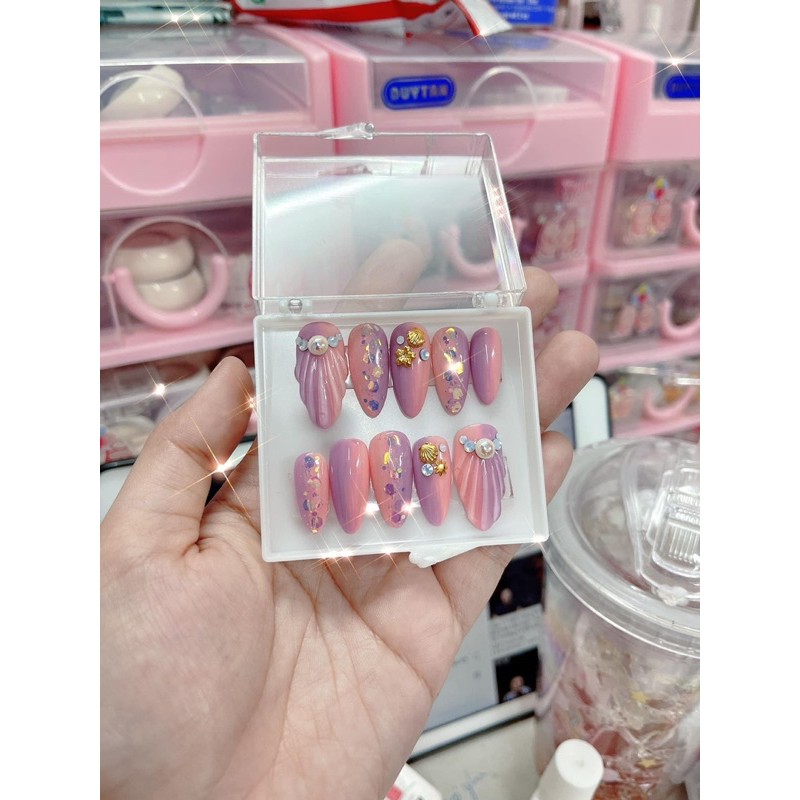 hộp vuông đựng mi fan đựng nail box