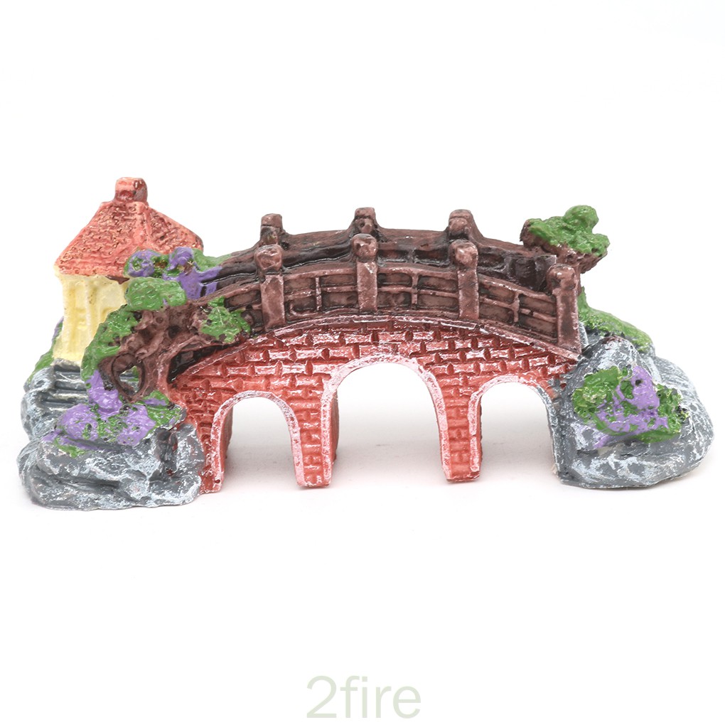 Mô hình cây cầu bằng nhựa resin trang trí bể cá