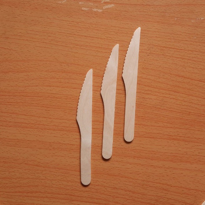 Dao Gỗ Dùng Một Lần - Dao Cắt Bánh Kem- 10 Cái