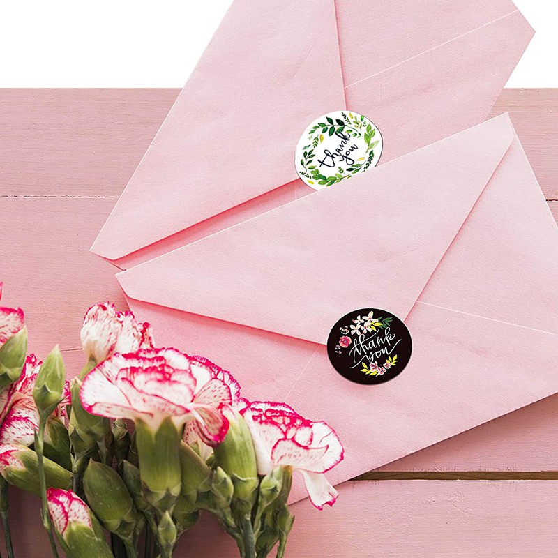 Set 500 sticker dán chữ Thank You