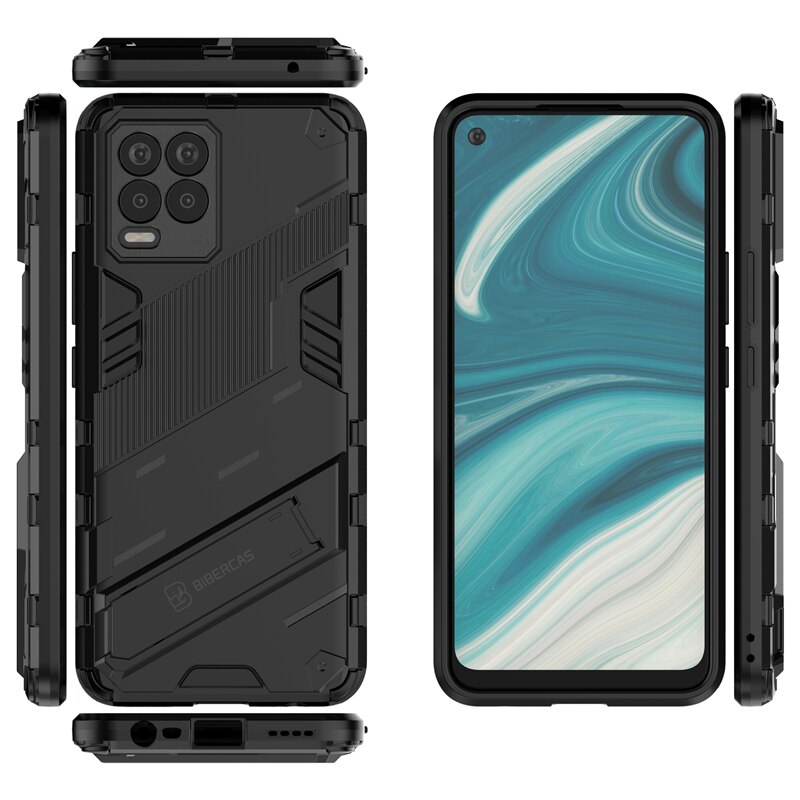 Para OPPO Realme 8 Pro caso cubierta para Realme 8 Pro cubierta protectora Punk armadura de soporte de la caja del teléfono duro Capa Funda Coque