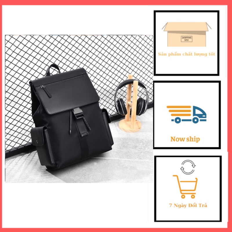 Balo thời trang unisex, balo da nam siêu bền, cặp sách đi học Kanibu nhiều ngăn đựng