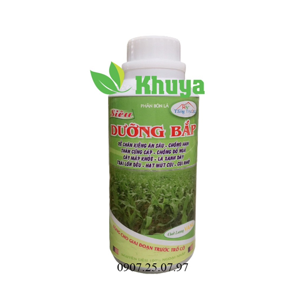 Phân bón lá Siêu Dưỡng Bắp 500ml Cứng Thân - Cây Mập - Lá Xanh Dày