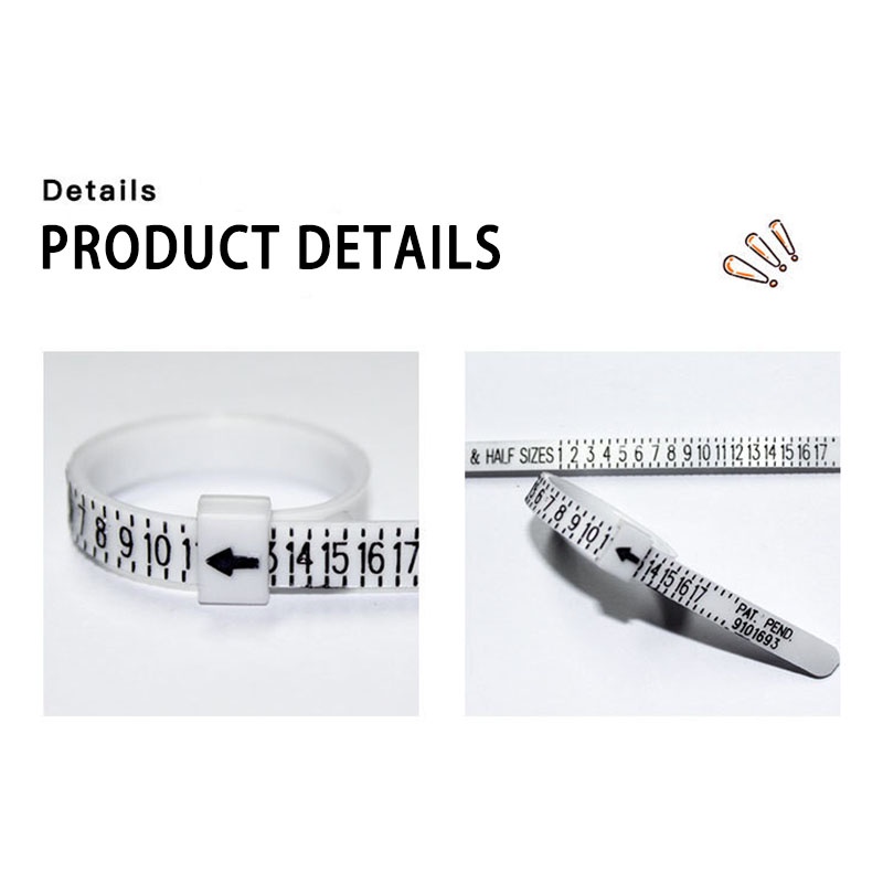 【kifli】Dụng cụ đo kích thước nhẫn ngón tay 1-17 ​US