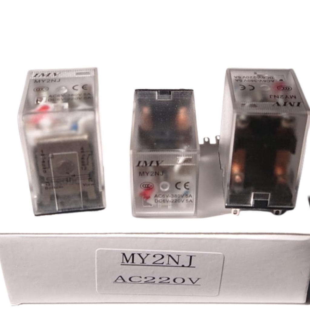 Rơ le MY2N-J  relay trung gian 8 chân dẹp nhỏ điện áp 12VDC, 24VDC, 220VAC chất lượng tốt