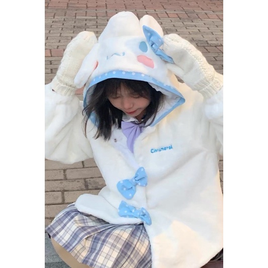 Áo khoác mùa đông sưởi ấm cinnamorrol