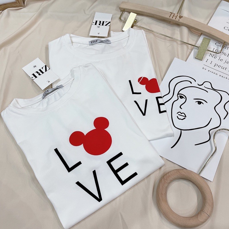 BÁN SỈ ÁO ĐÔI HÌNH MICKY ĐỎ CHO NAM NỮ