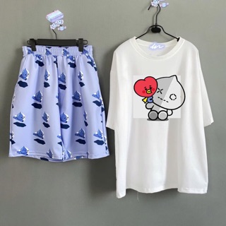[ CÓ 7 MẪU - COMBO TIẾT KIỆM ] Set áo Van + short Van cảtoon BT21 Unisex
