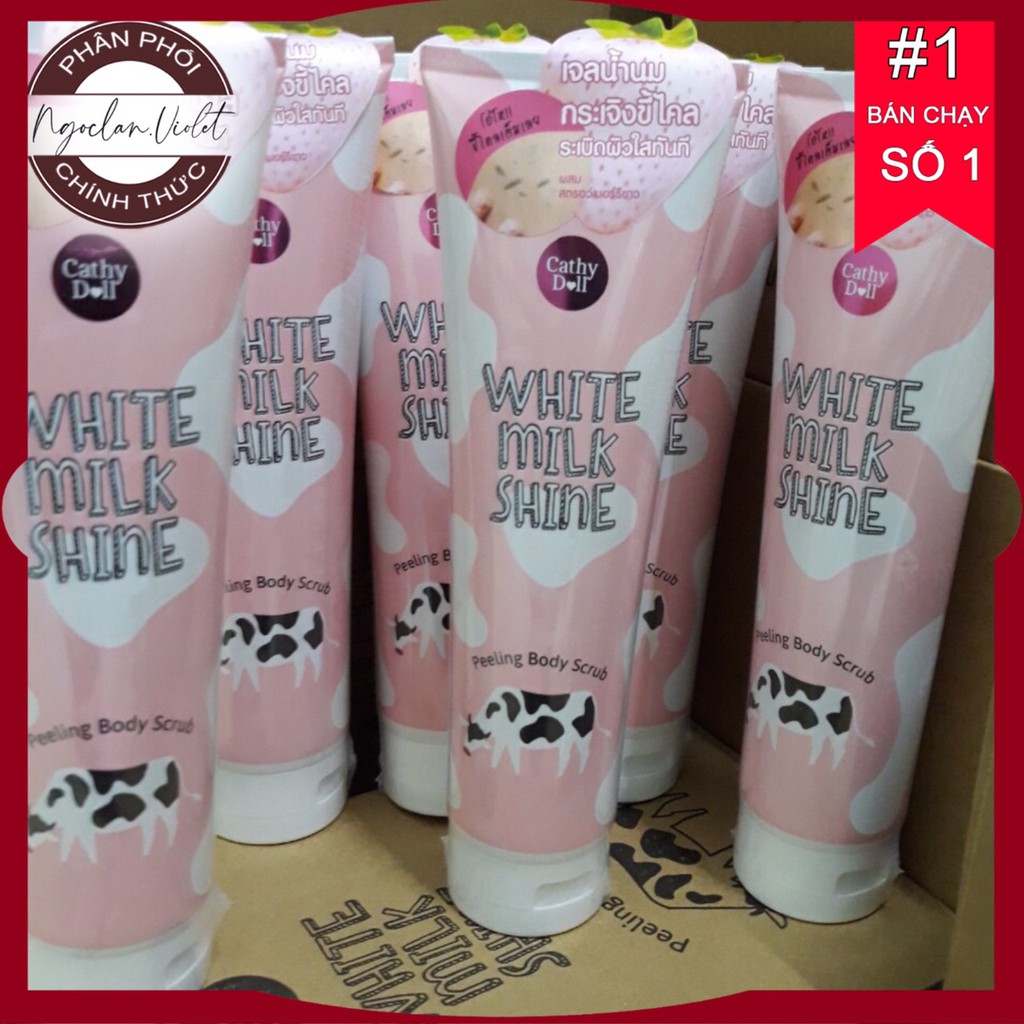 [Auth - Date Mới] TẨY TẾ BÀO CHẾT TOÀN THÂN SỮA BÒ CATHY DOLL WHITE MILK SHINE PEELING BODY SCRUB - 320ML