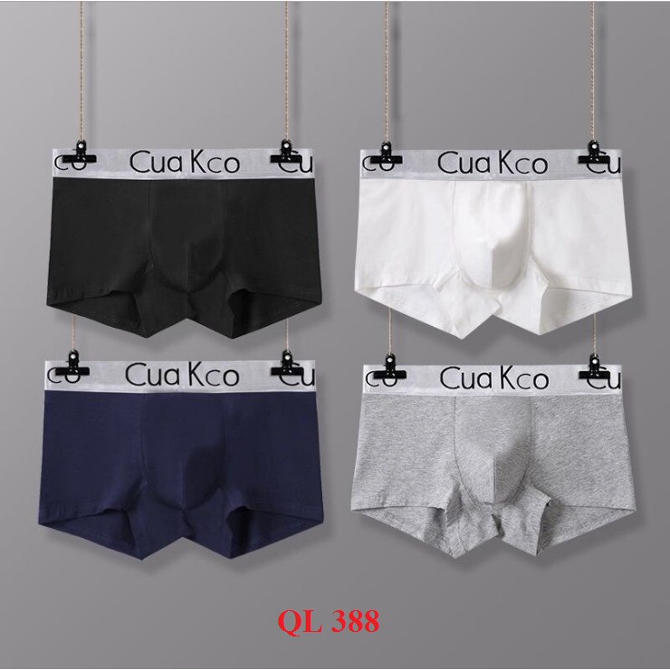 Quần sịp đùi nam dáng boxer , vải cotton dệt kim không đường may co giãn 4 chiều QL 388