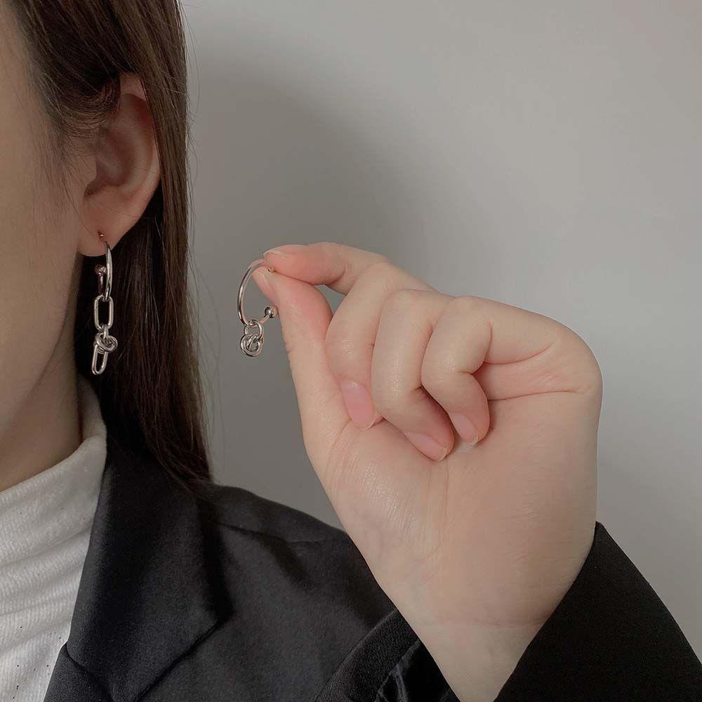 Bông Tai Dáng Dài Thắt Nút Họa Tiết Hình Học Phong Cách Hàn Quốc Thời Trang Cho Nữ