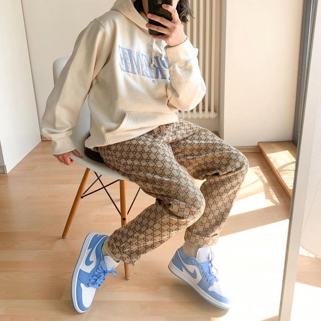 Giày Thể Thao Nam Nữ Giầy Sneaker Nike Jordan 1 UNC JD1 Cổ Thấp Xanh Dương Da Cao Cấp Full Box Bill | BigBuy360 - bigbuy360.vn