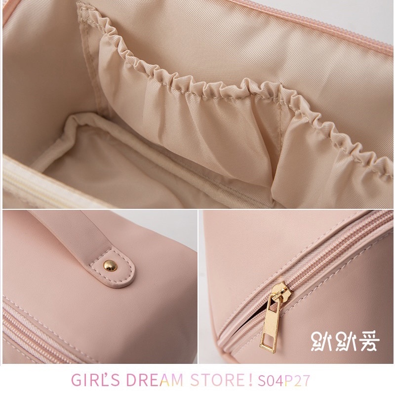 MVP2739 Túi đựng mỹ phẩm PU cao cấp xách tay nữ nhiều ngăn tiện lợi