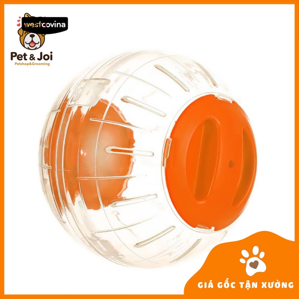 BÓNG LĂN CHẠY HAMSTER MICA TRONG SUỐT - 2 SIZE LỰA CHỌN - PET&amp;JOI