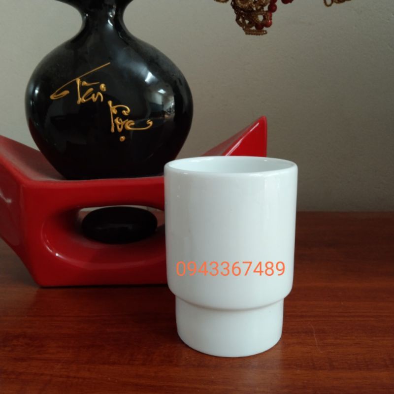 Cốc sứ Bát Tràng để bồn rửa mặt, đánh răng