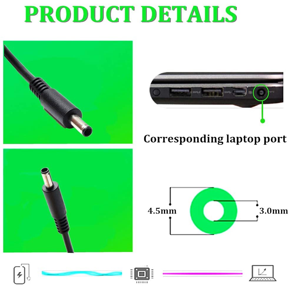 DELL Đế sạc laptop 13 14 15.3000 5000 Series 5558 5755 3147 7348-2in1 5555 5559