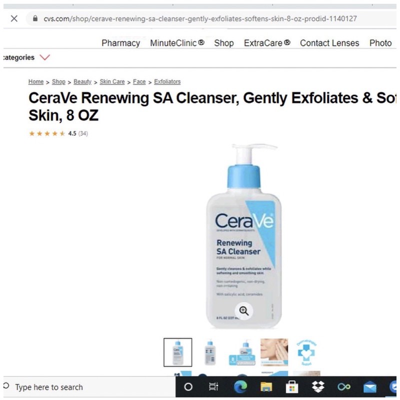 cvs sa cleanser