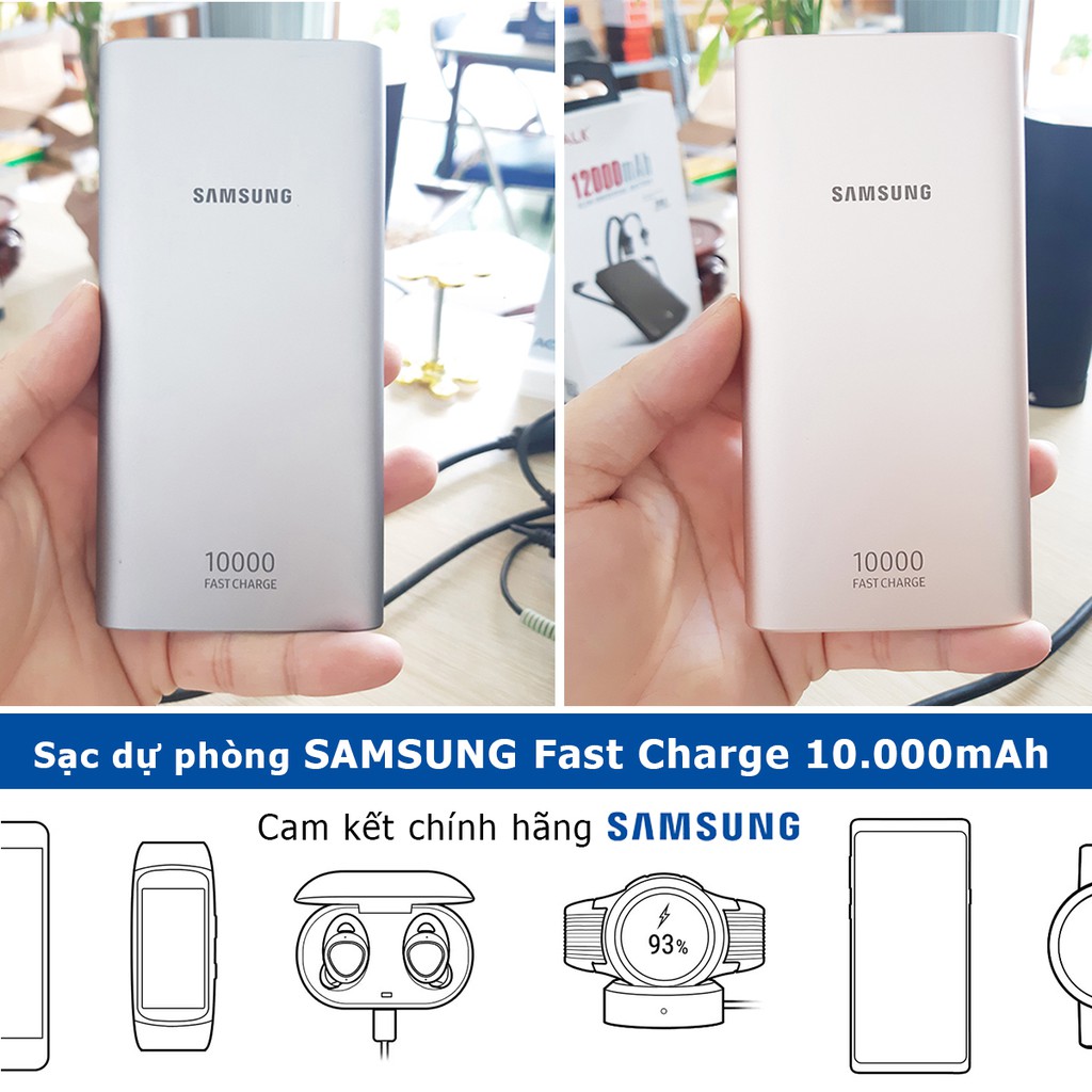 [Sạc nhanh Chính hãng] Pin dự phòng Samsung EB-P1100C 10.000mAh cổng USB Type-C