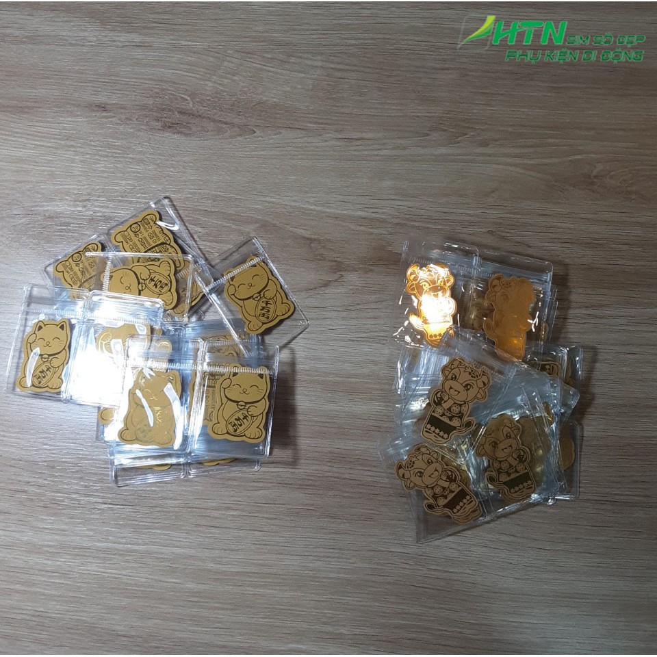 Mèo thần tài, trâu vàng phong thủy mạ vàng để vào ốp điện thoại, ví, tủ tiền, bàn thờ chiêu tài lộc mai mắn năm mới | BigBuy360 - bigbuy360.vn