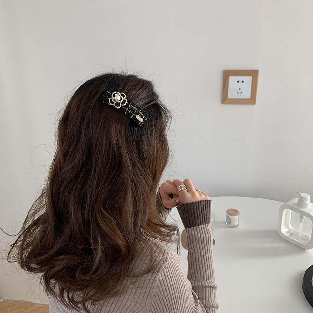 NICKOLAS Kẹp Tóc Đính Hoa Trà / Giọt Nước Phong Cách Hàn Quốc Cho Nữ