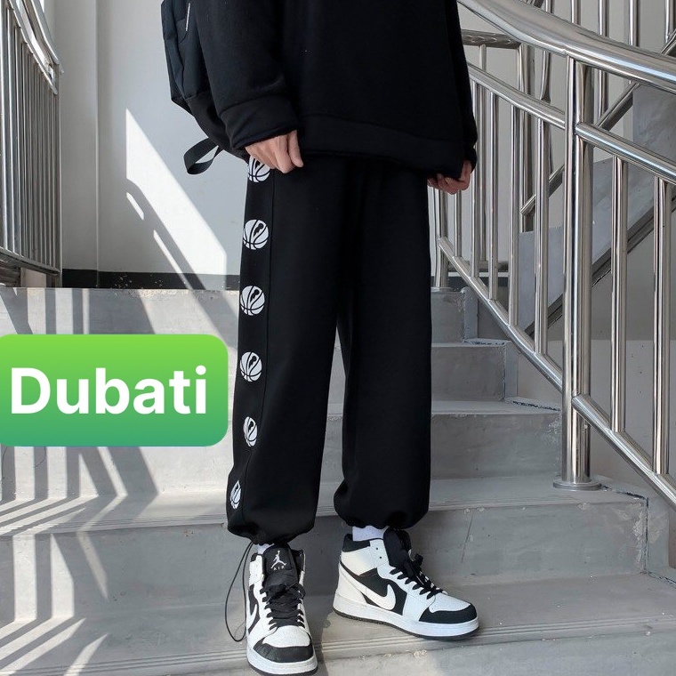QUẦN JOGGER THỂ THAO NAM NỮ ỐNG BO HỌA TIẾT QUẢ CẦU PHONG CÁCH SANG CHẢNH MỚI- TOKYO FASHION