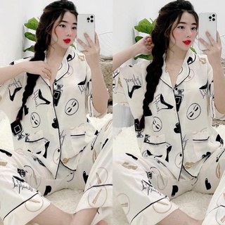 [50-70kg] Đồ Bộ Lụa Mango (Mai Ngô) - Satin - Tay Cánh Dơi Quần Dài (P1)