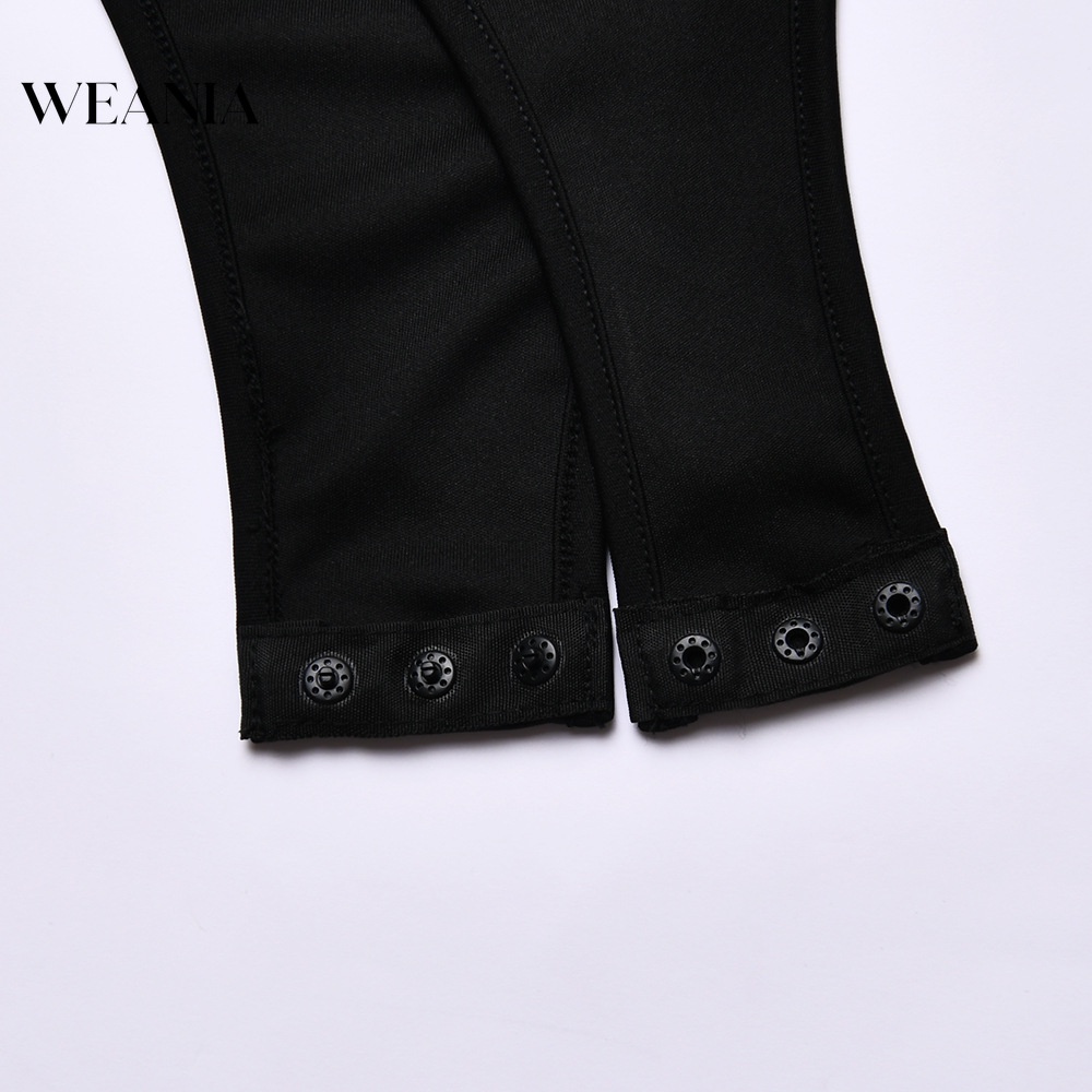 Bộ Áo Liền Quần Cổ Vuông Phối Lưới Dáng Ôm Quyến Rũ Cho