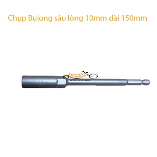 Chụp Bulong sâu lòng 10mm cho Khoan, Bắn vít dài 150mm