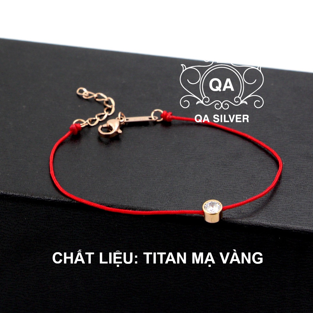 Vòng tay chỉ đỏ titan không gỉ lắc nữ LINE Titan Bracelet QA SILVER BR160803