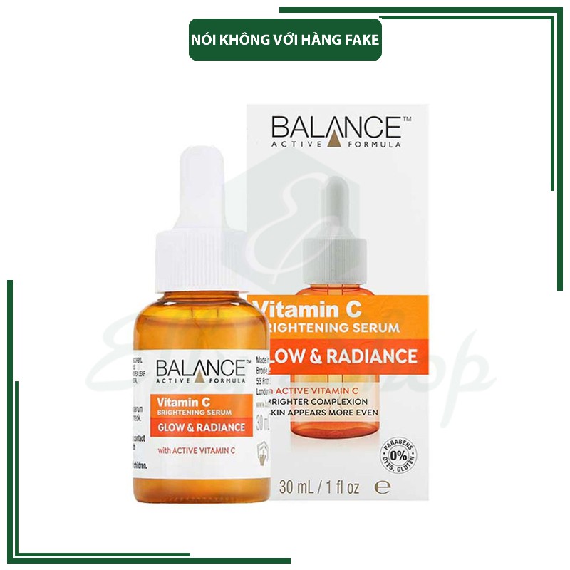 Tinh chất Balance Vitamin C Brightening Serum Glow & Radiance - 30ml