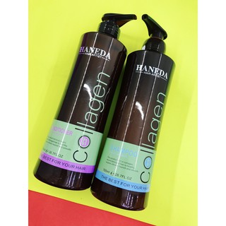 BỘ ĐÔI DẦU GỘI-XẢ HANEDA COLLAGEN 785ML-Ý