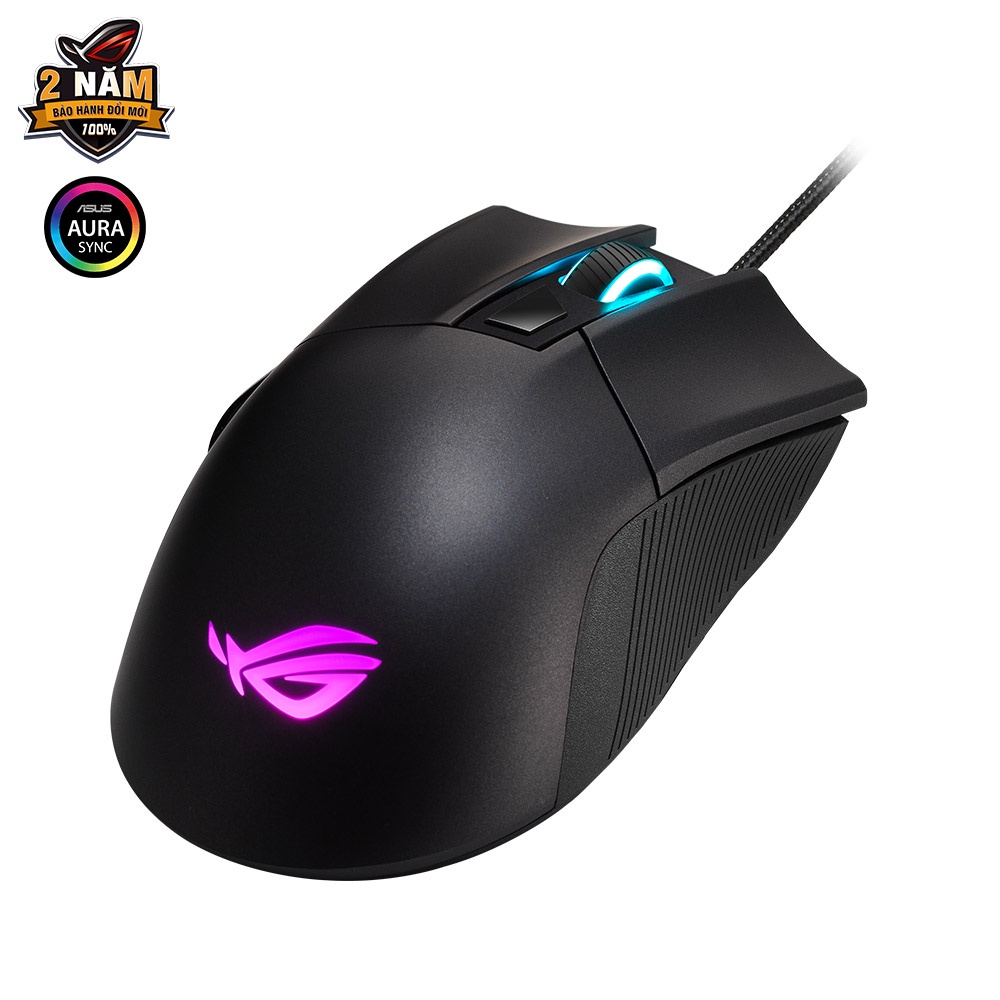 Chuột Quang Chơi Game Asus ROG Gladius II Core Gọn Nhẹ, dpi 6200, RGB Aura Sync