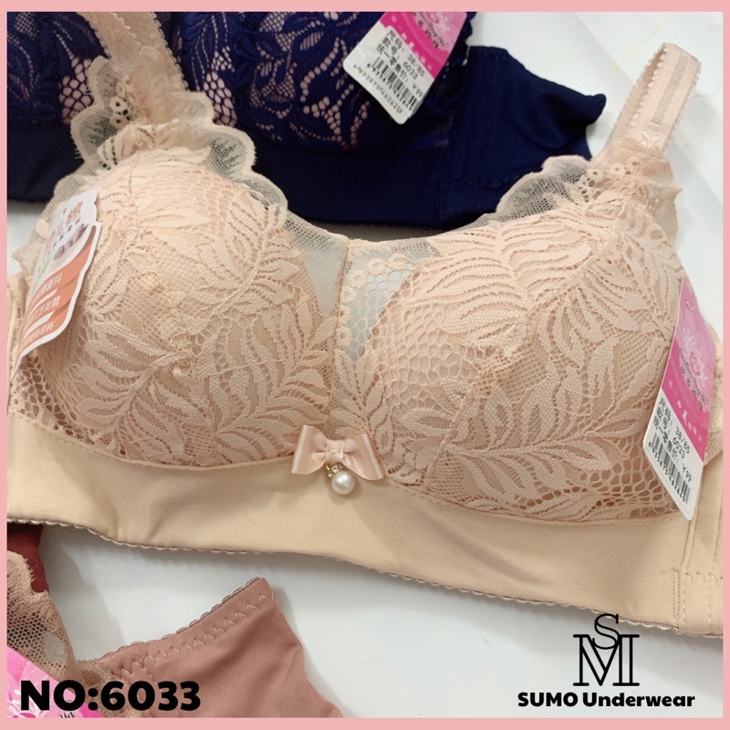 ÁO LÓT REN SIÊU MỀM KHÔNG GỌNG ĐỆM 3cm NÂNG ĐẨY NGỰC ĐẸP, CHỐNG HẰN LƯNG. SUMO 6033. KÈM ẢNH VÀ VIDEO THẬT