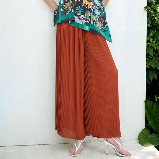 De Nio - Quần dài chiffon xếp ly