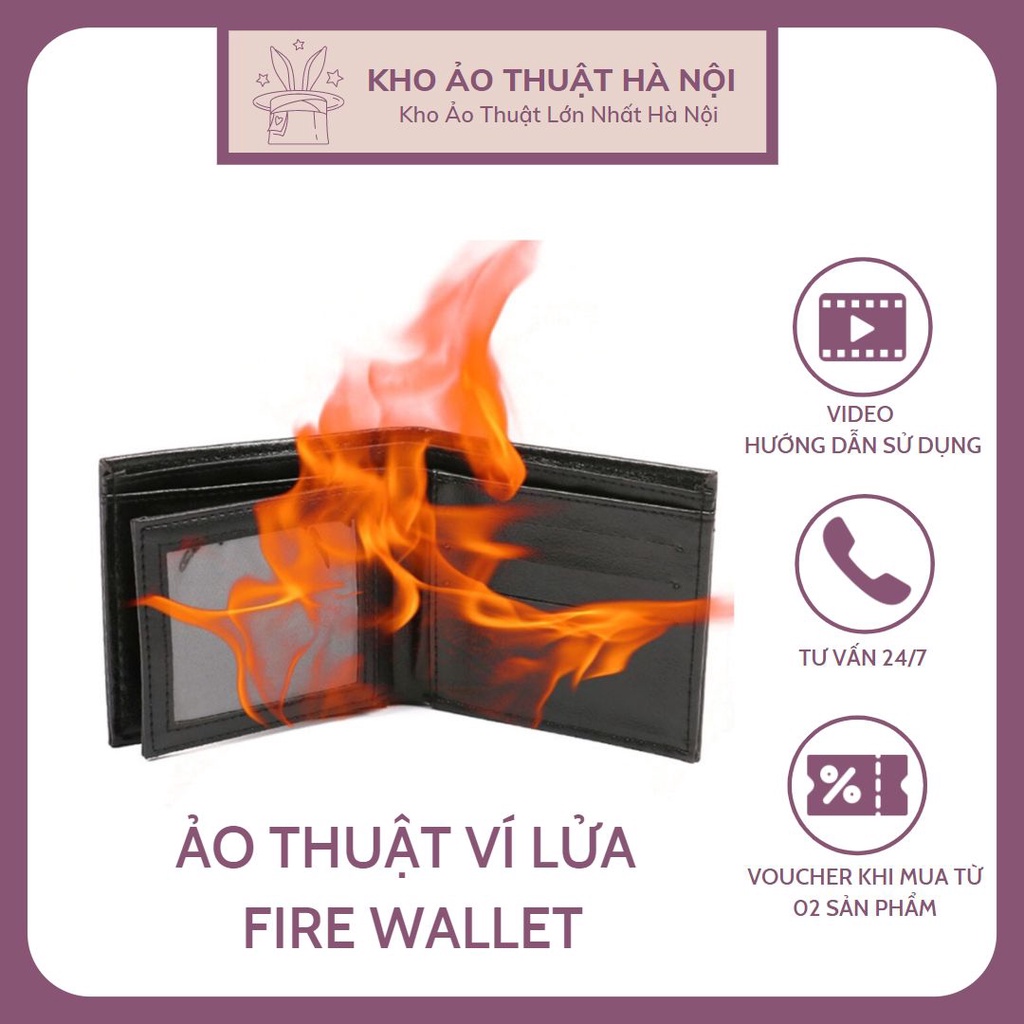 Ảo Thuật Bóp Lửa,Fire Wallet,Ví Lửa Loại 2,Sáng Tạo, Thông Minh Dành Cho Biểu Diễn Đường Phố
