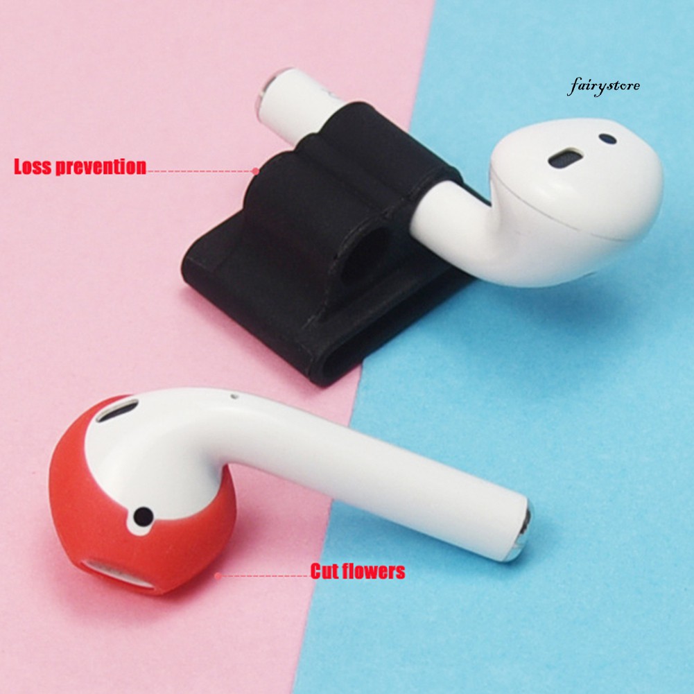 Fs Set 5 Vỏ Bảo Vệ Hộp Sạc Tai Nghe Air Pod 1 / 2 Bằng Silicon Chống Sốc Chống Mất Tiện Dụng