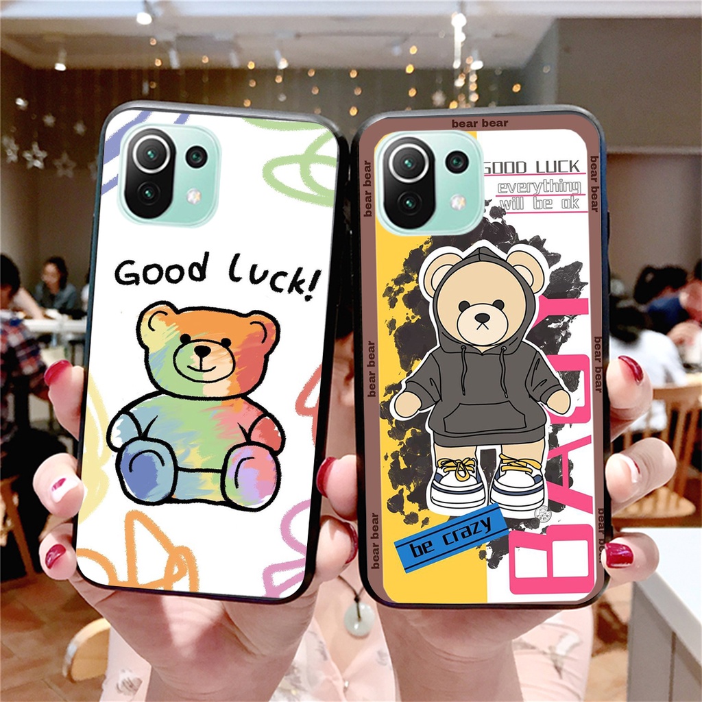 Ốp lưng Xiaomi Mi 11 / Mi 11 Lite 5g / Mi 11 Lite 5g NE in hình cute, chú gấu tinh nghịch siêu chất siêu rẻ
