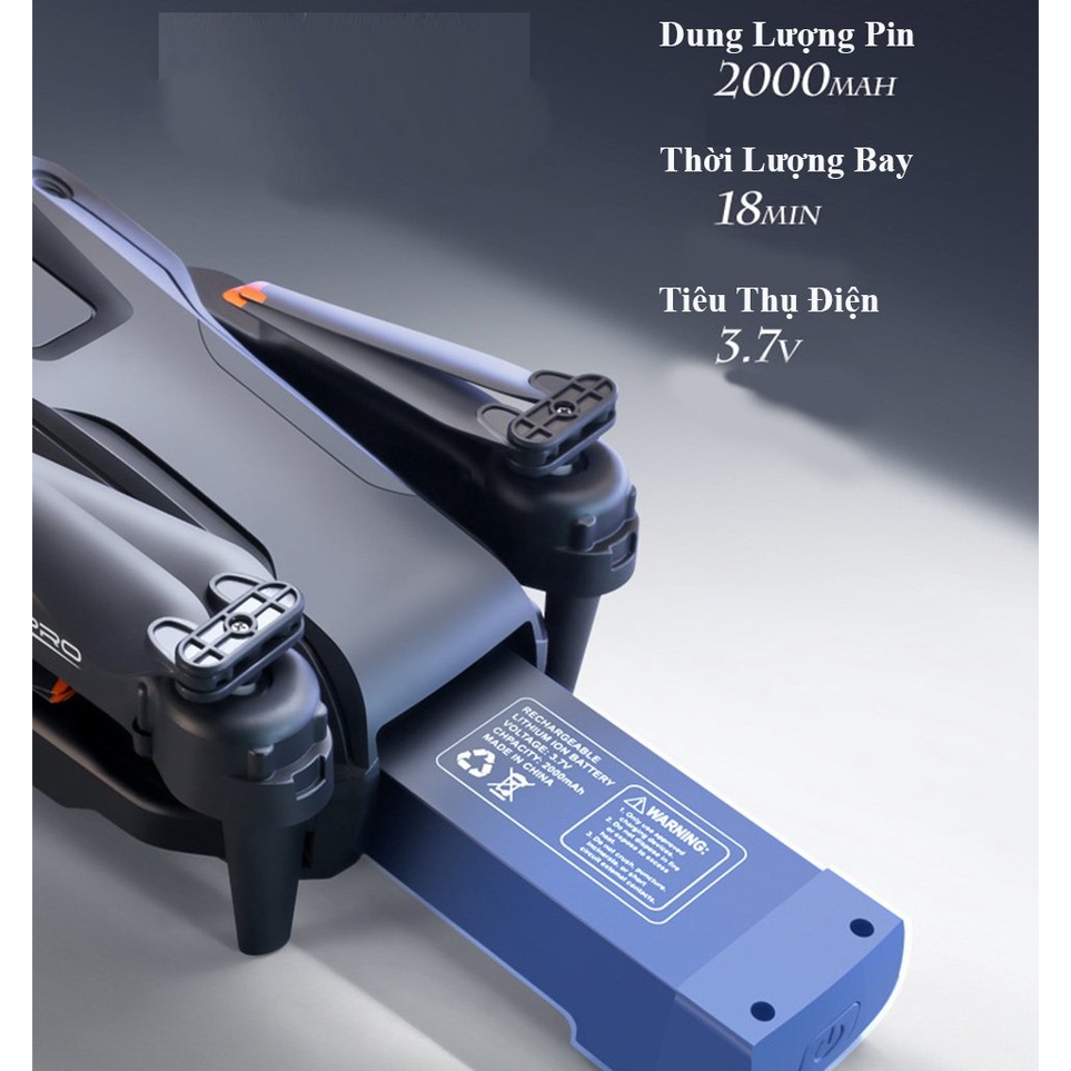 May bay dieu khien tu xa I3 - Pro Camera 4K HD kết nối wifi qua Smart phone, Flycam trang bị cảm biến va chạm 4 chiều