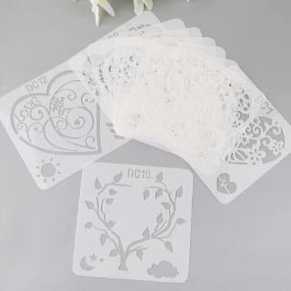 Set 12 Khuôn Nhựa Vẽ Trang Trí Thiệp/Sổ Tay