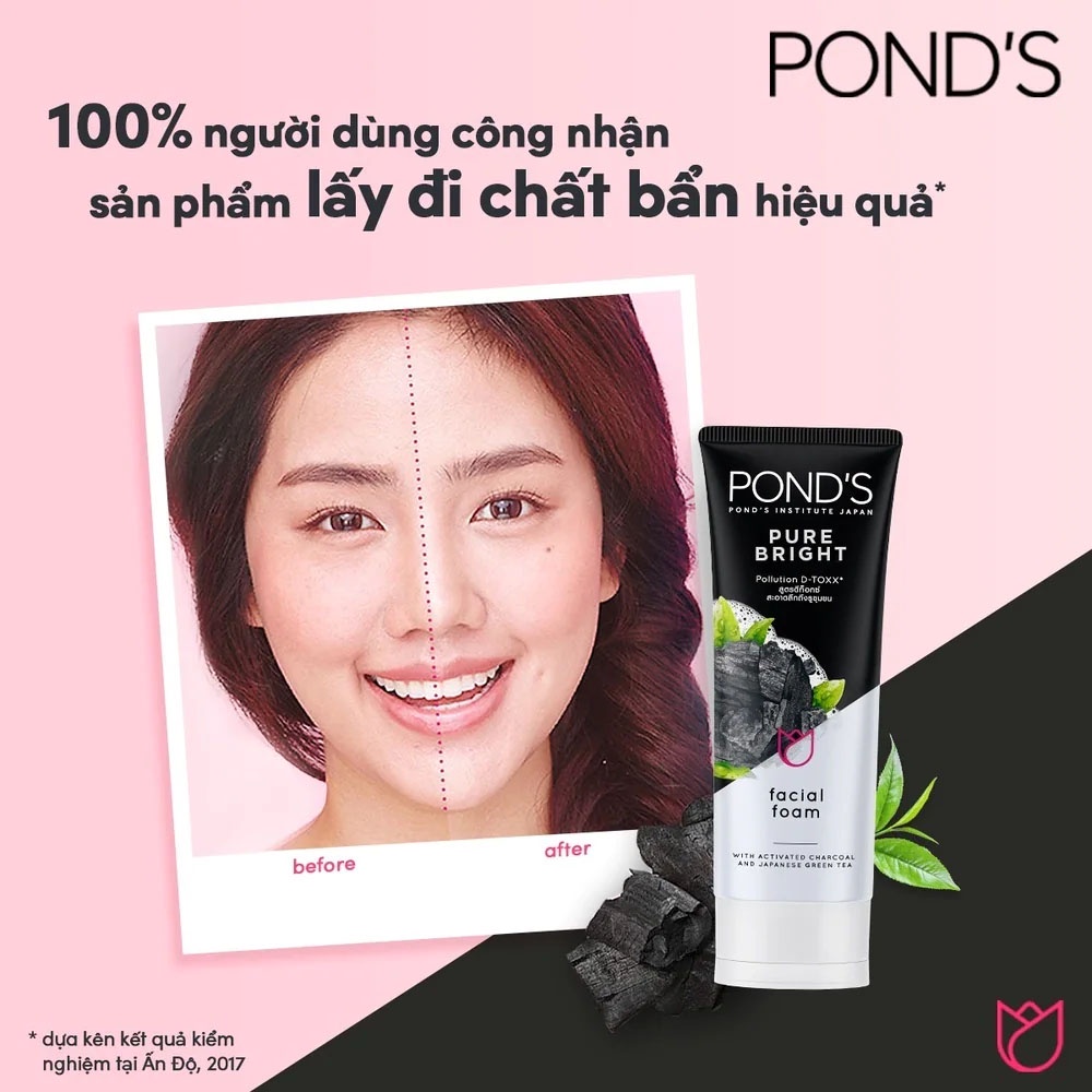 Sữa Rửa Mặt Pond's Pure Bright Sáng Da Sạch Sâu 100g