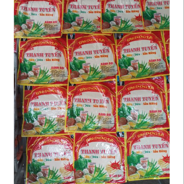 Bánh phồng sữa dừa sầu riêng Thanh Tuyến- đặc sản Tiền Giang