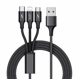 3 In 1 Fast Charge Type C Micro USB Apple Lightning Cable
