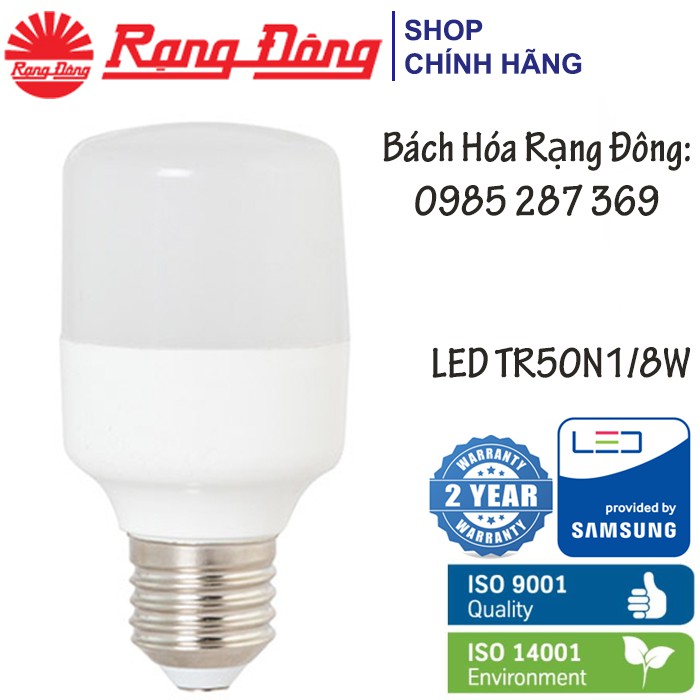 Bóng Đèn LED Trụ 8W Rạng Đông - SAMSUNG ChipLED LED TR50N1/8W