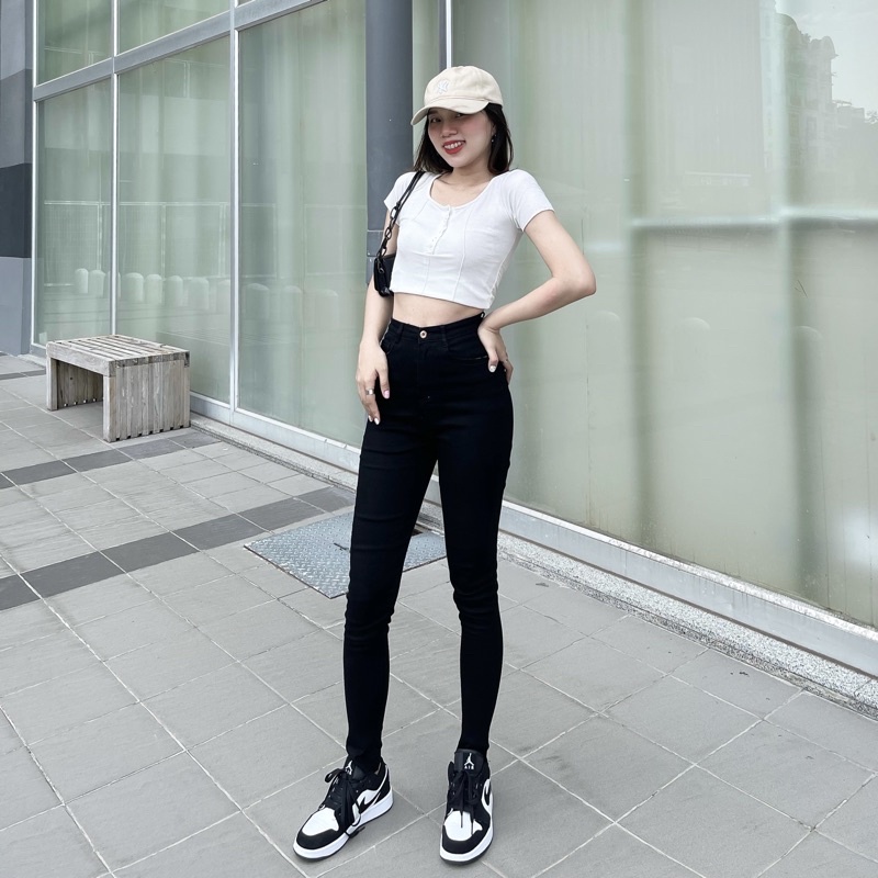 Quần Jeans Skinny  Nữ Lưng Cao Tôn Dáng  Lai Cắt 3 màu Shop YuRi Jeans (Hình Thật Shop Chụp Kèm Video) YURI001