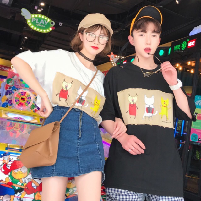 Áo Phông tay lỡ in sắc nét form rộg. Tay lỡ free size