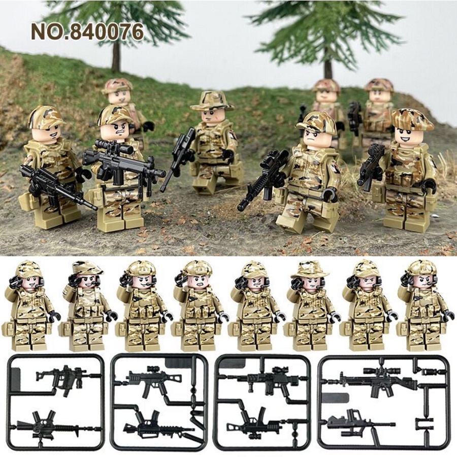 [Mã LIFE0503TOYS giảm 10% đơn 0Đ] Lego Minifigure Lính SWAT, Lính Quân Đội, Lego Cảnh Sát, Phụ kiện