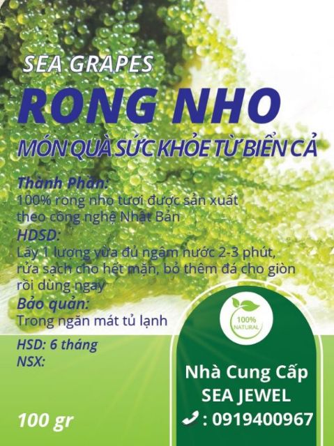 [Mã 77FMCGSALE1 giảm 10% đơn 250K] 3 Gói Rong Nho Tách Nước kèm 3 sốt mè rang . Đạt Tiêu Chuẩn Xuất Khẩu. | BigBuy360 - bigbuy360.vn