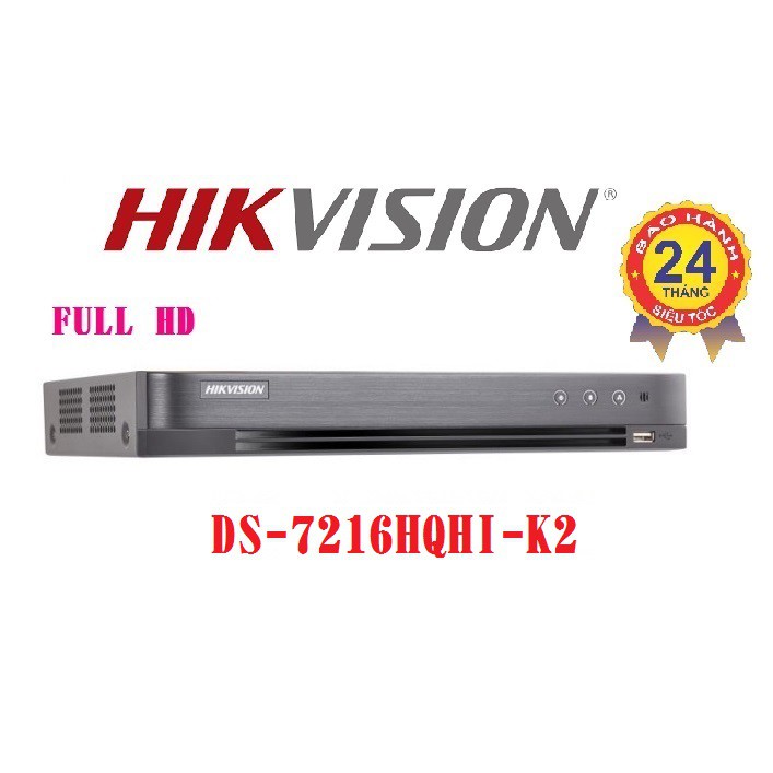 Đầu ghi hình HD-TVI 16 kênh TURBO 4.0 HIKVISION DS-7216HQHI-K2